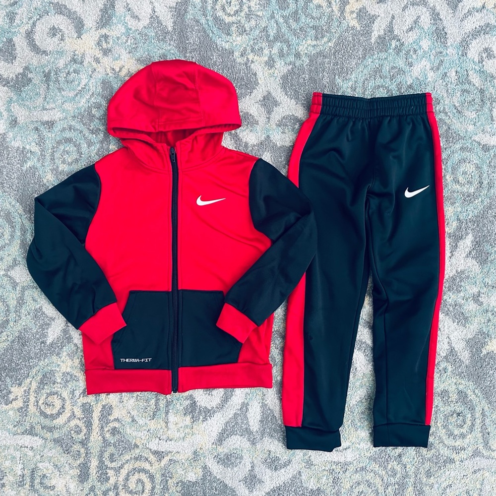 Nike Red and Black Sweatpants for Active Comfort (S 6-7) - Picture 2 of 5